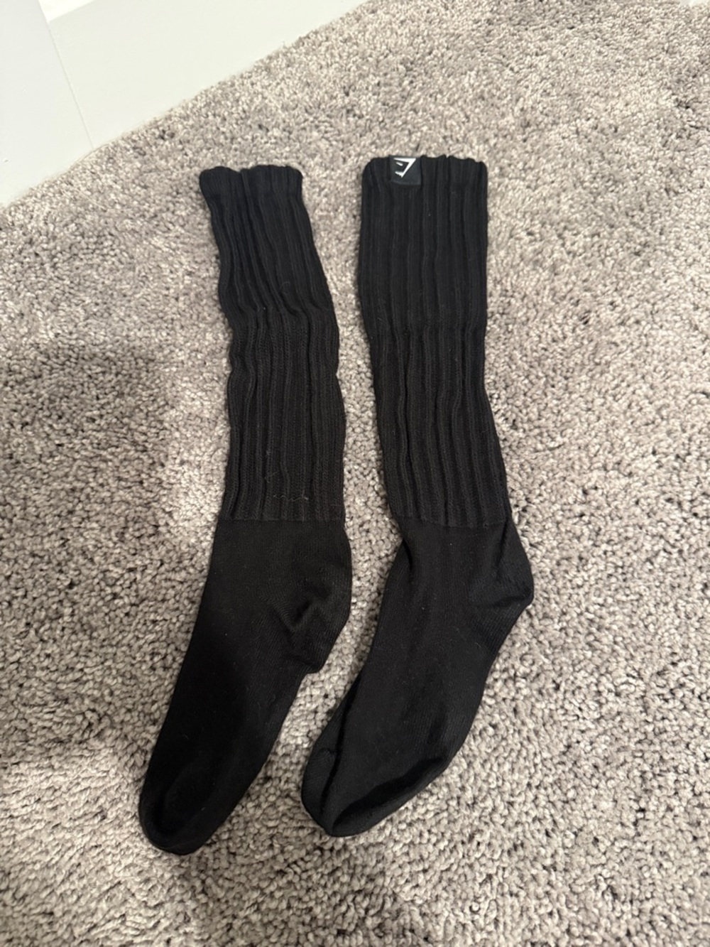 Black Ribbed Socks